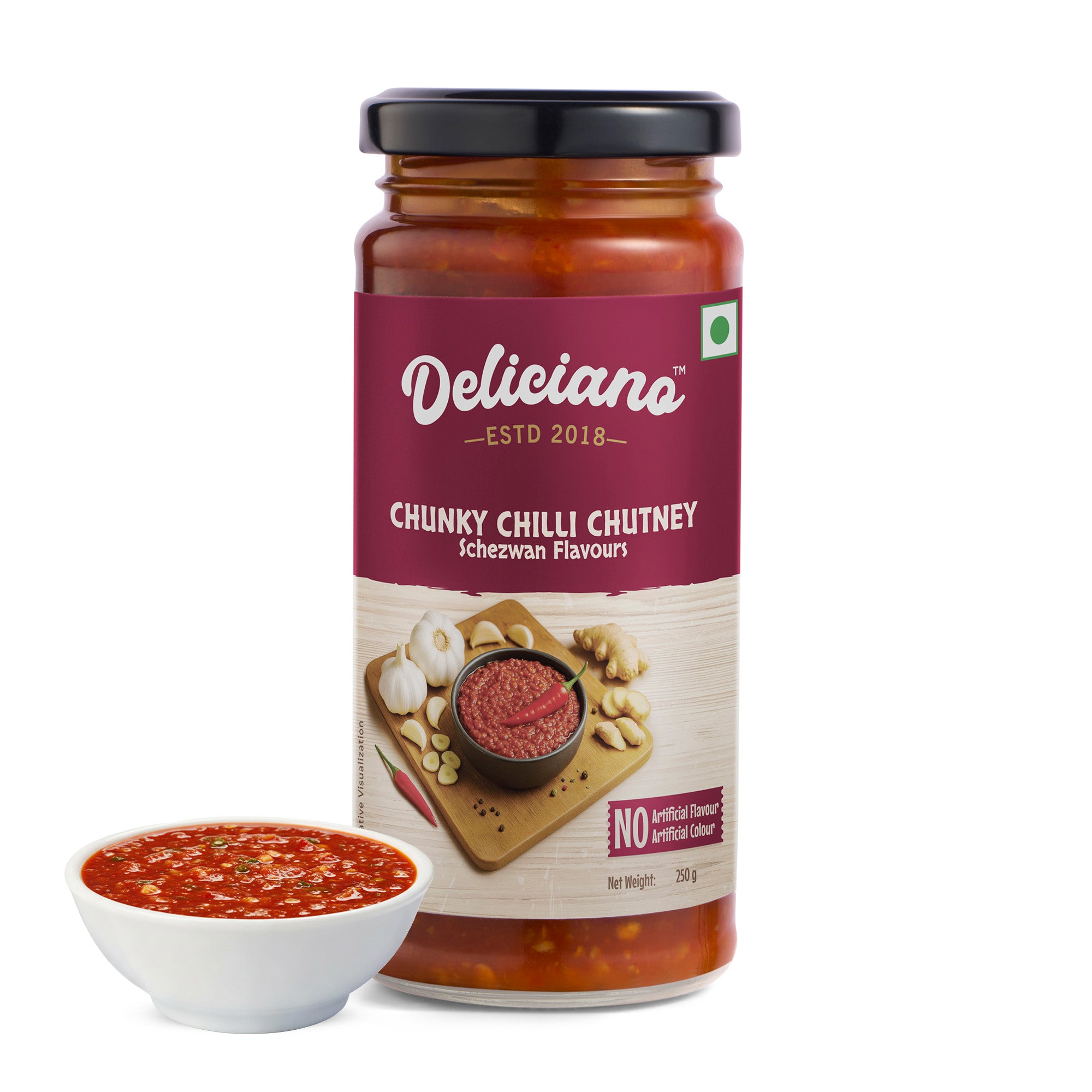 Chunky Chilli Chutney Schezwan Flavour